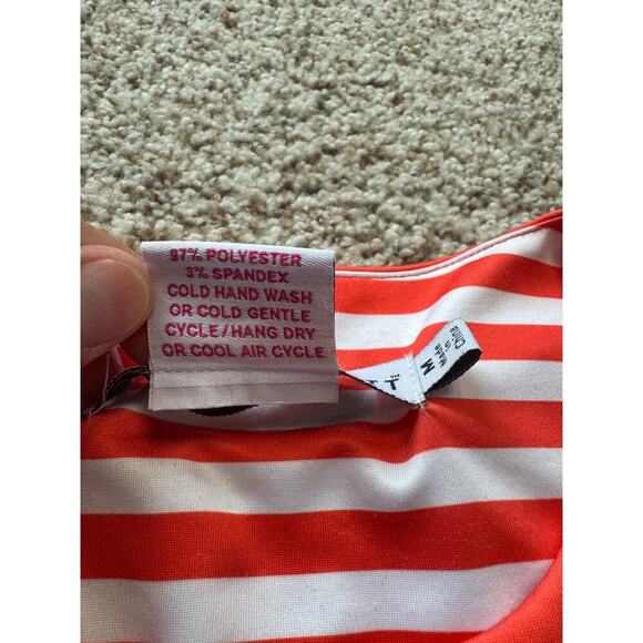 Gretchen Scott The Hinckley Jersey Split neck dress, Women's Medium; striped - Picture 3 of 7